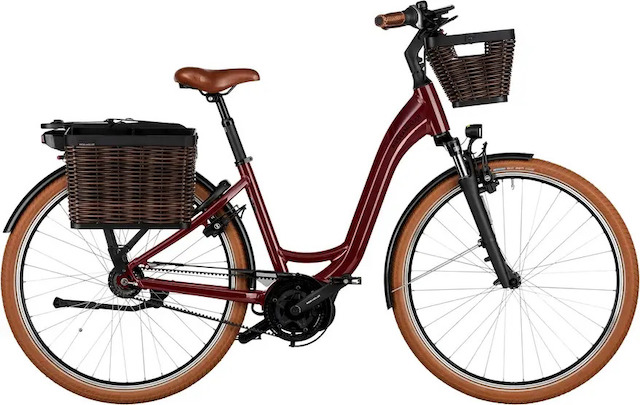 RIESE&amp;MÜLLER SWING SILENT / Rouge Bordeaux / 46cm / BATTERIE 500 Wh / PANIER AVANT / PANIERS PORTE-BAGAGES / COCKPIT INTUVIA / ( code configuration F01148_13060209160114 )